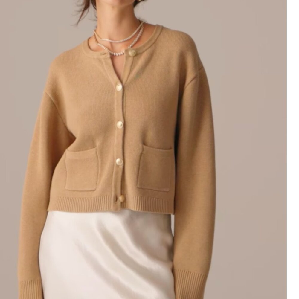 J. Crew Tan Cardigan Sweater
